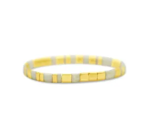- SELF LOVE - Morse Code Tila Beaded Bracelet - Positive Pearl