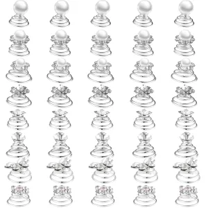 40 Pieces Rhinestone Crystal Twisters Set Spiral Hair Pins Swirl Hair Silver Coils Rhinestone Spiral Hair Jewelry Crystal Spiral Hair Clip Accessories for Wedding Bridal Prom Party Favors, 8 Styles