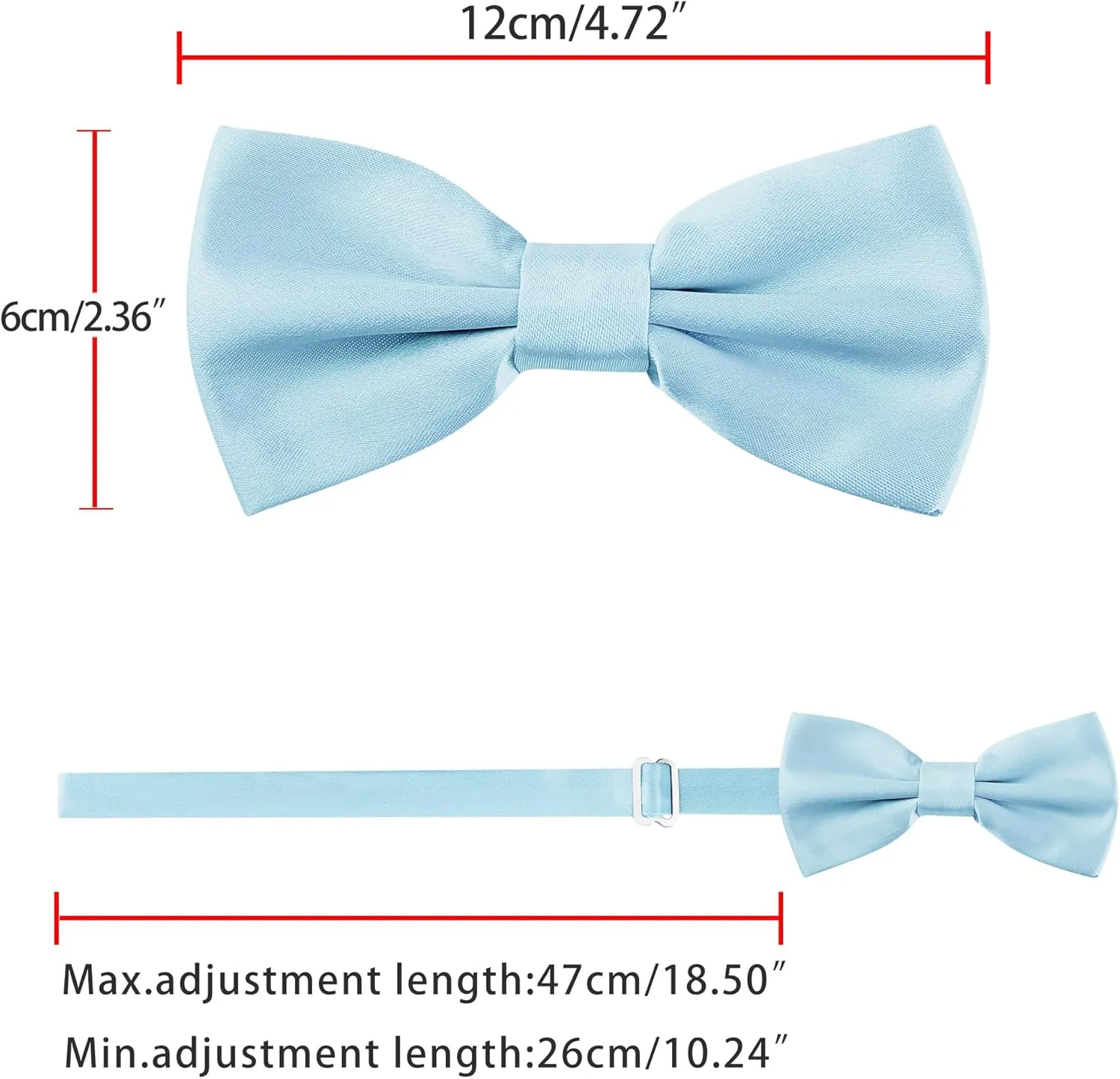 Allegra K Pre-tied Solid Adjustable Bowtie Classic Tuxedo Wedding Bow Ties for Men