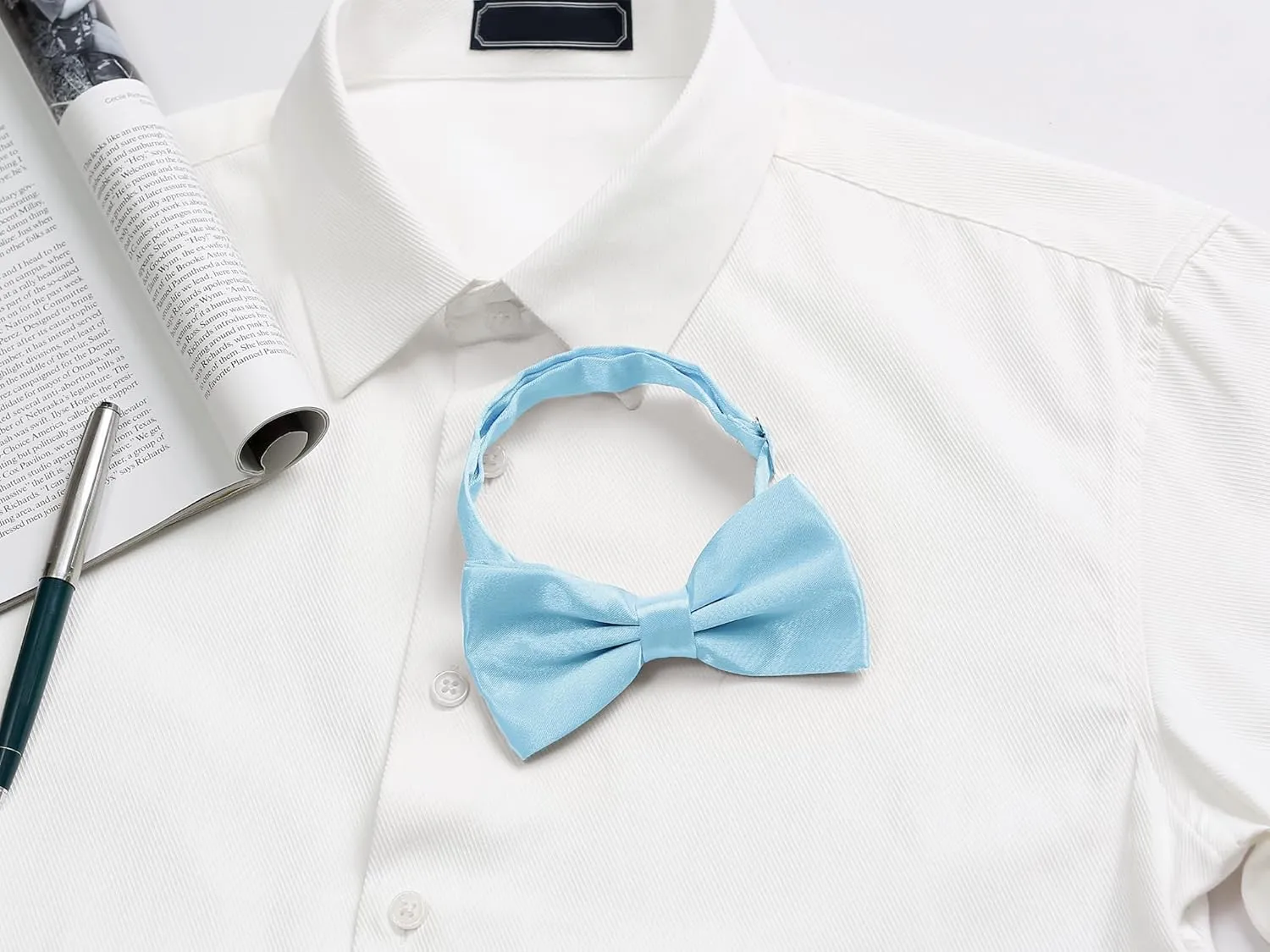 Allegra K Pre-tied Solid Adjustable Bowtie Classic Tuxedo Wedding Bow Ties for Men