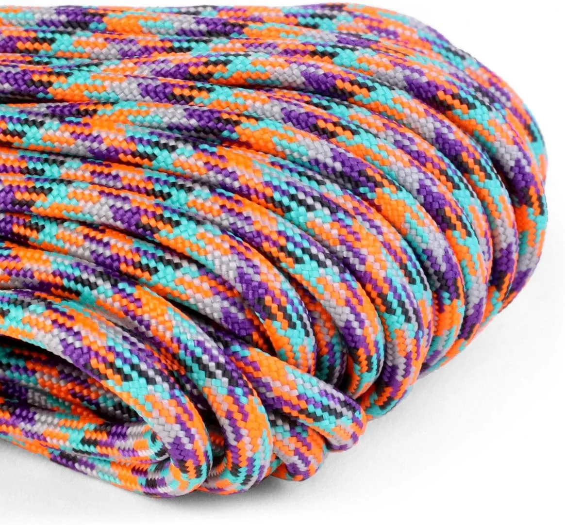 Atwood Rope MFG 550 Paracord 100 Feet 7-Strand Core Nylon Parachute Cord Outside Survival Gear Made in USA | Lanyards, Bracelets, Handle Wraps, Keychain (Summit)