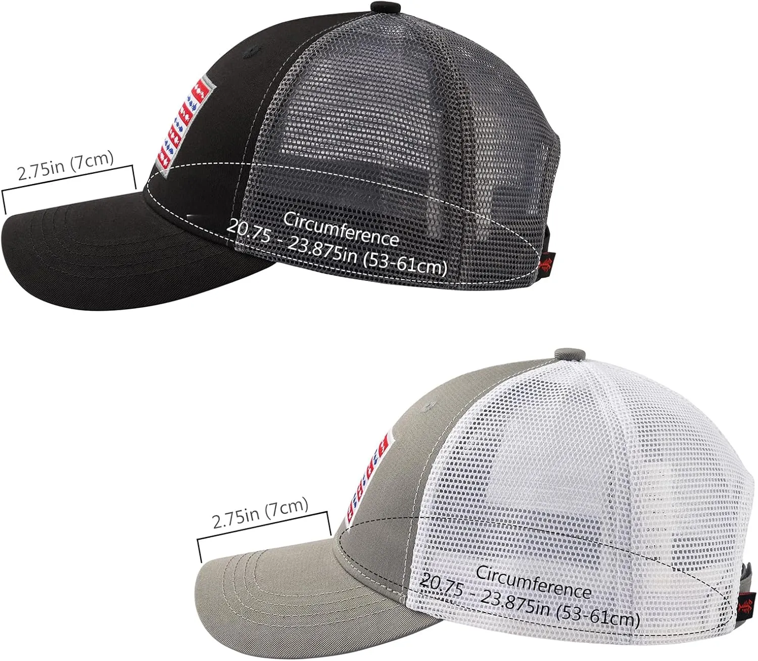 BASSDASH 2 Pack Altimate Fishing Hunting Hat Mesh Back for Men Women Adjustable Baseball Trucker Cap Camo Blaze Orange