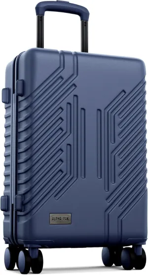 Carry On Luggage, Spinner Wheels Airline Approved 20 inch Lightweight Hard-shell Suitcase with Built-in TSA Lock and USB Port, Navy blue