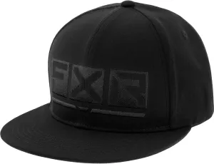 FXR Podium Baseball Hat Cap Cotton Snap-Back Flat Brim Casual Black/Charcoal - One Size
