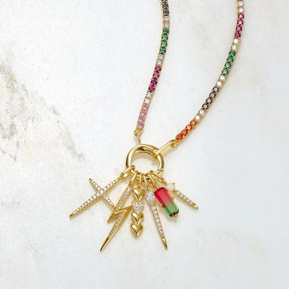 Gold Lightning Charm