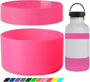 Greant Double Protective Water Bottle Boot Compatible with Hydro Flask, Silicone Flex Boot Compatible with Hydroflask Boot, Universal Anti-Slip Bottle Sleeve, 3 Sizes to Choose