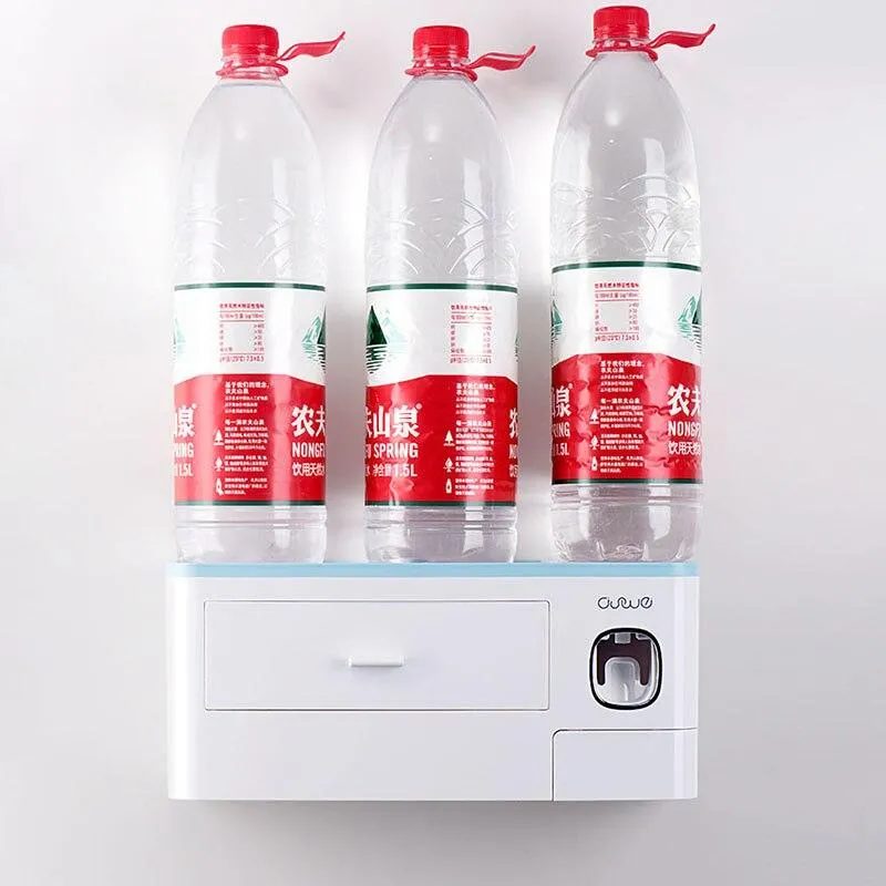 Magnetic Automatic Toothbrush Bathroom Accessories Holder & Toothpaste Dispenser