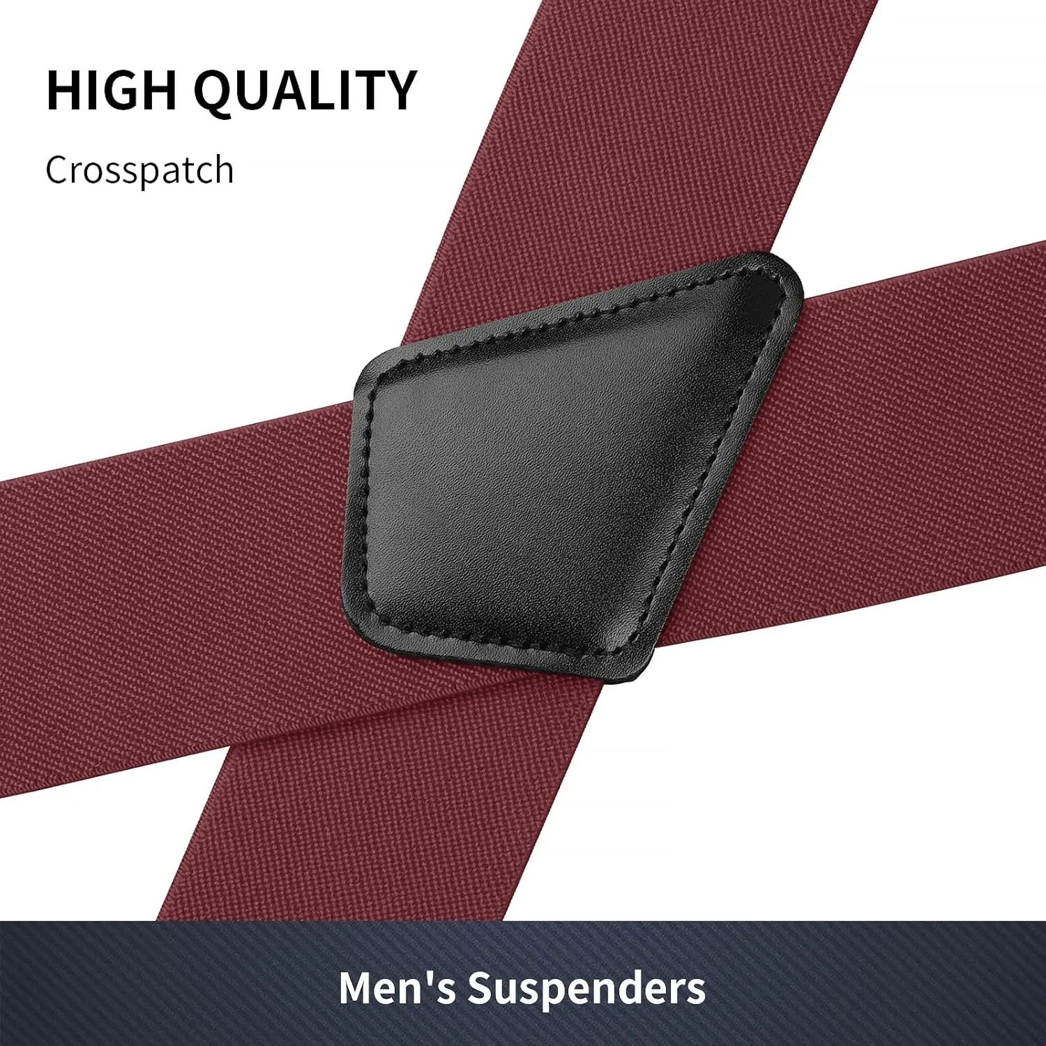 Men's Suspender Trousers Braces with Strong 2 inch Wide 4 Clips Heavy Duty for Men X Style Adjustable Suspenders