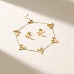 Multi Open Heart Bracelet