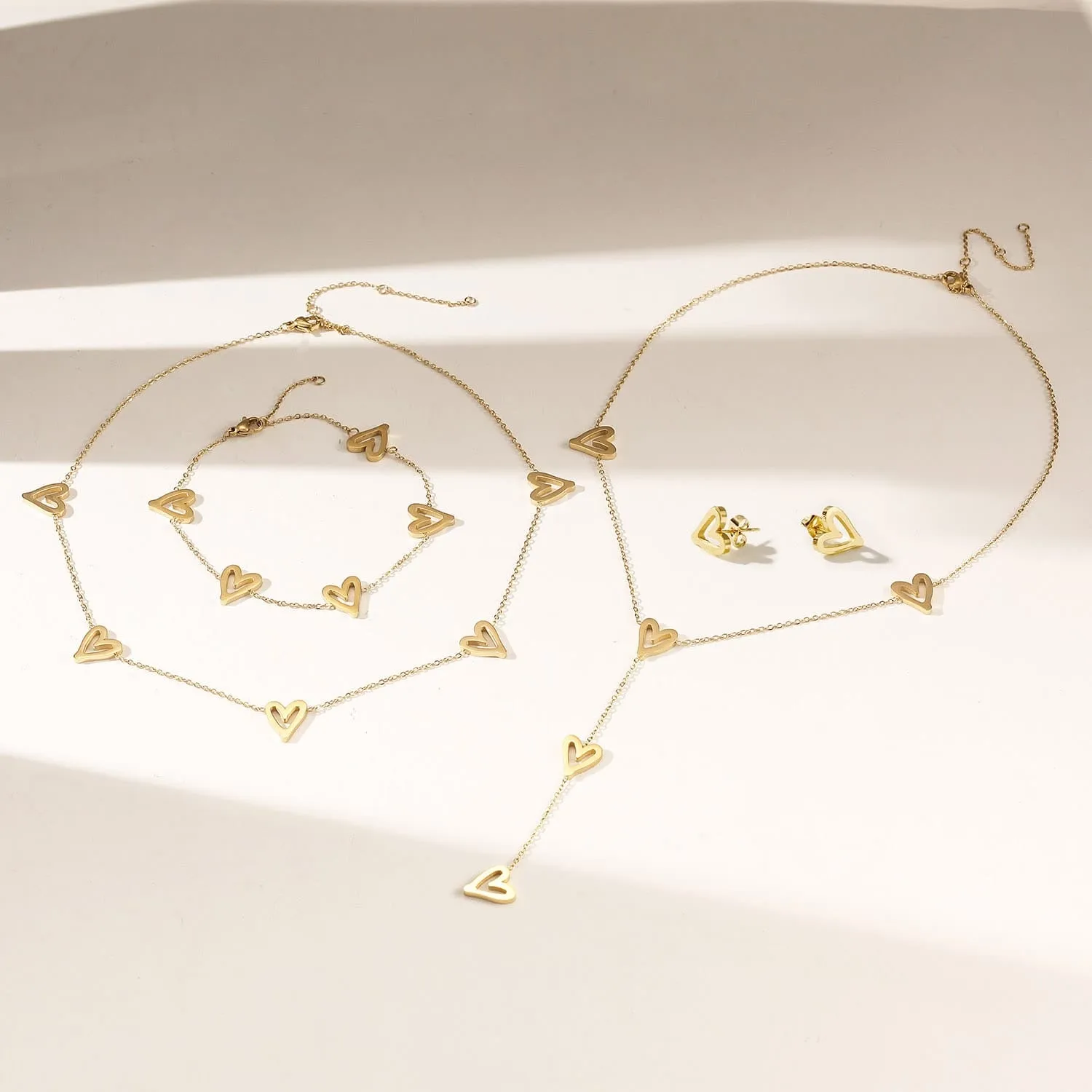 Multi Open Heart Bracelet