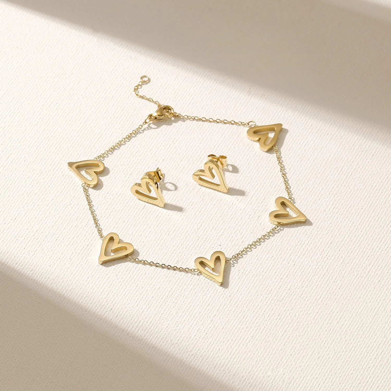 Multi Open Heart Bracelet