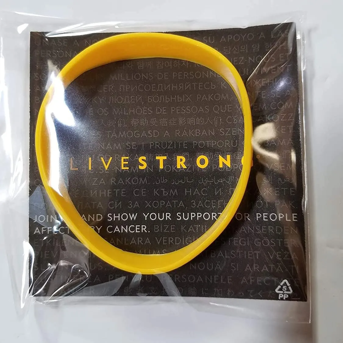 Not Forgotten Official Livestrong Yellow Cancer Support Wristband Bracelet Rubber Various Sizes
