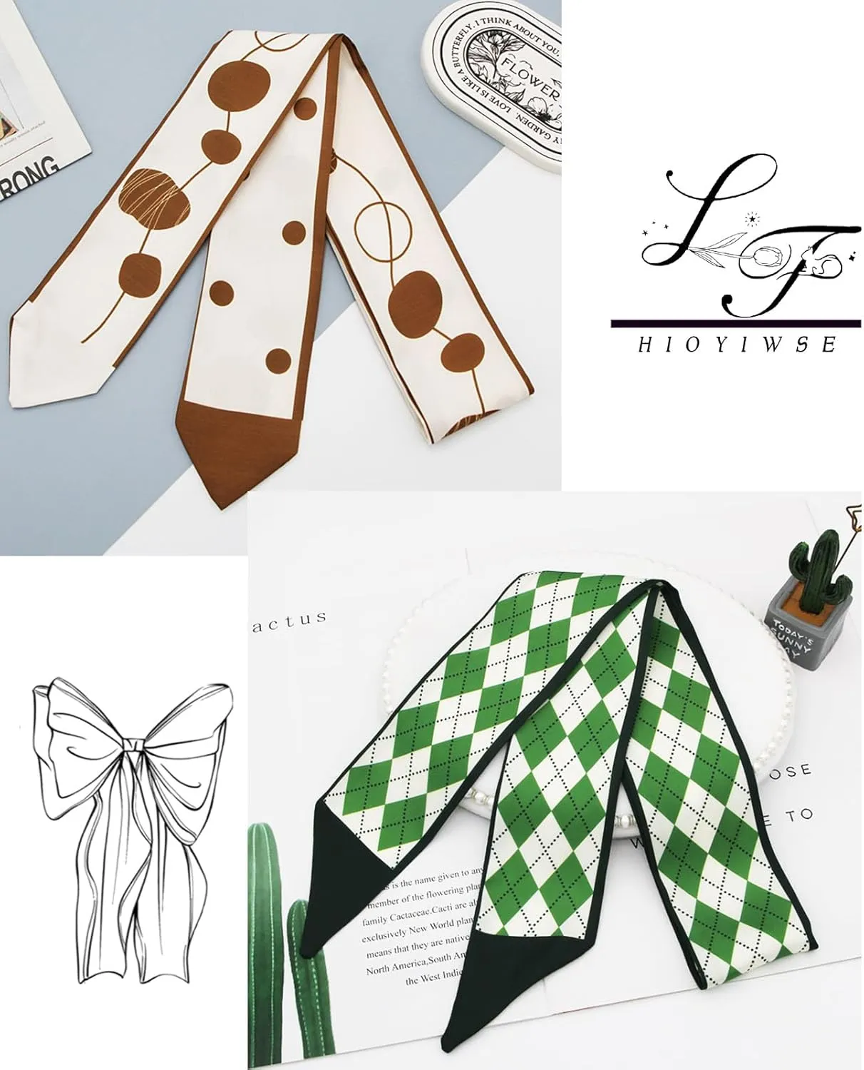 Purse Scarf Handbags For Women Skinny Hair Neck Accessories Scarves With Bag Scarfs Handle Fashion Lightweight