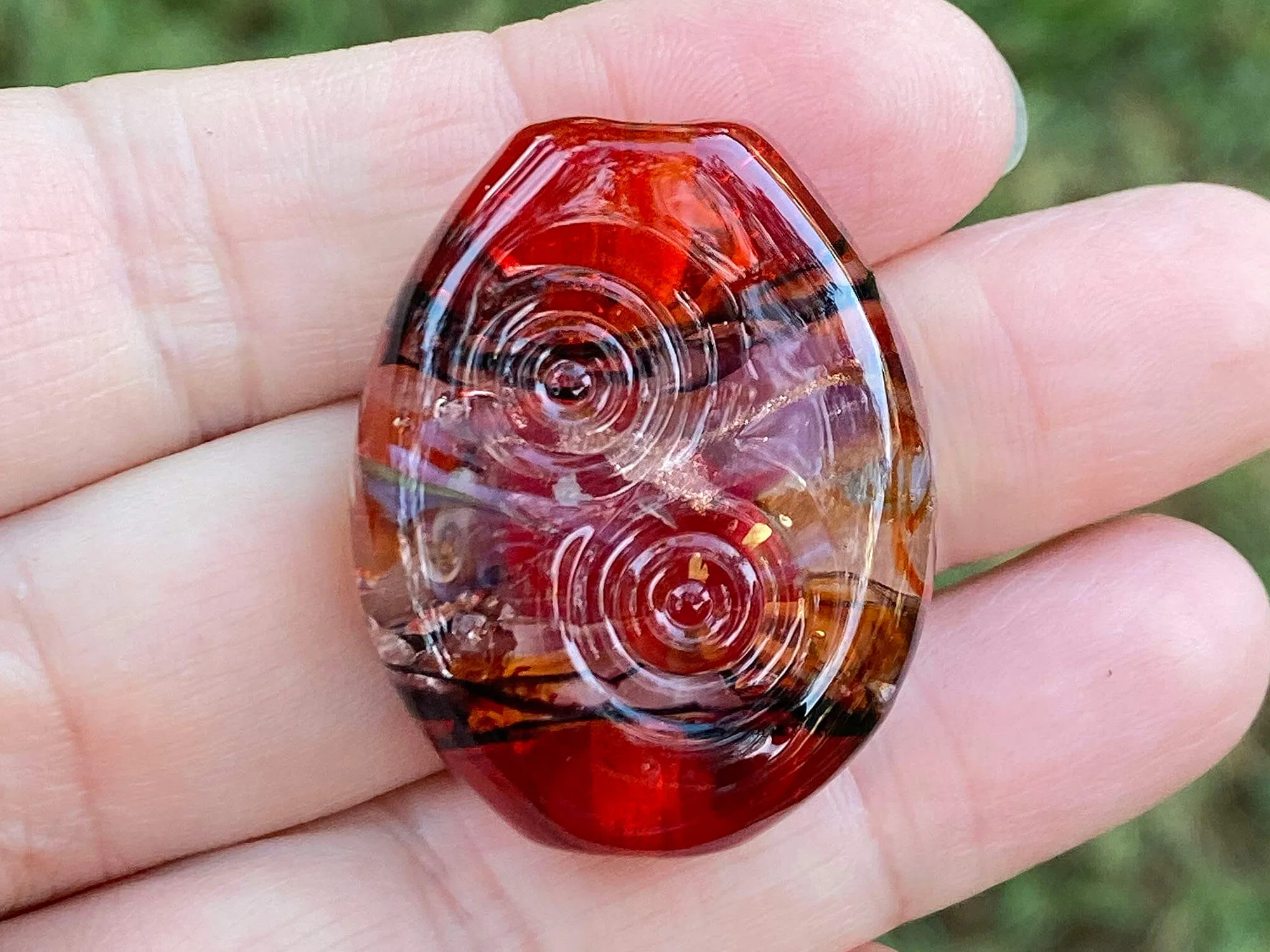 Serendipity Red Lampwork Focal Bead SRA