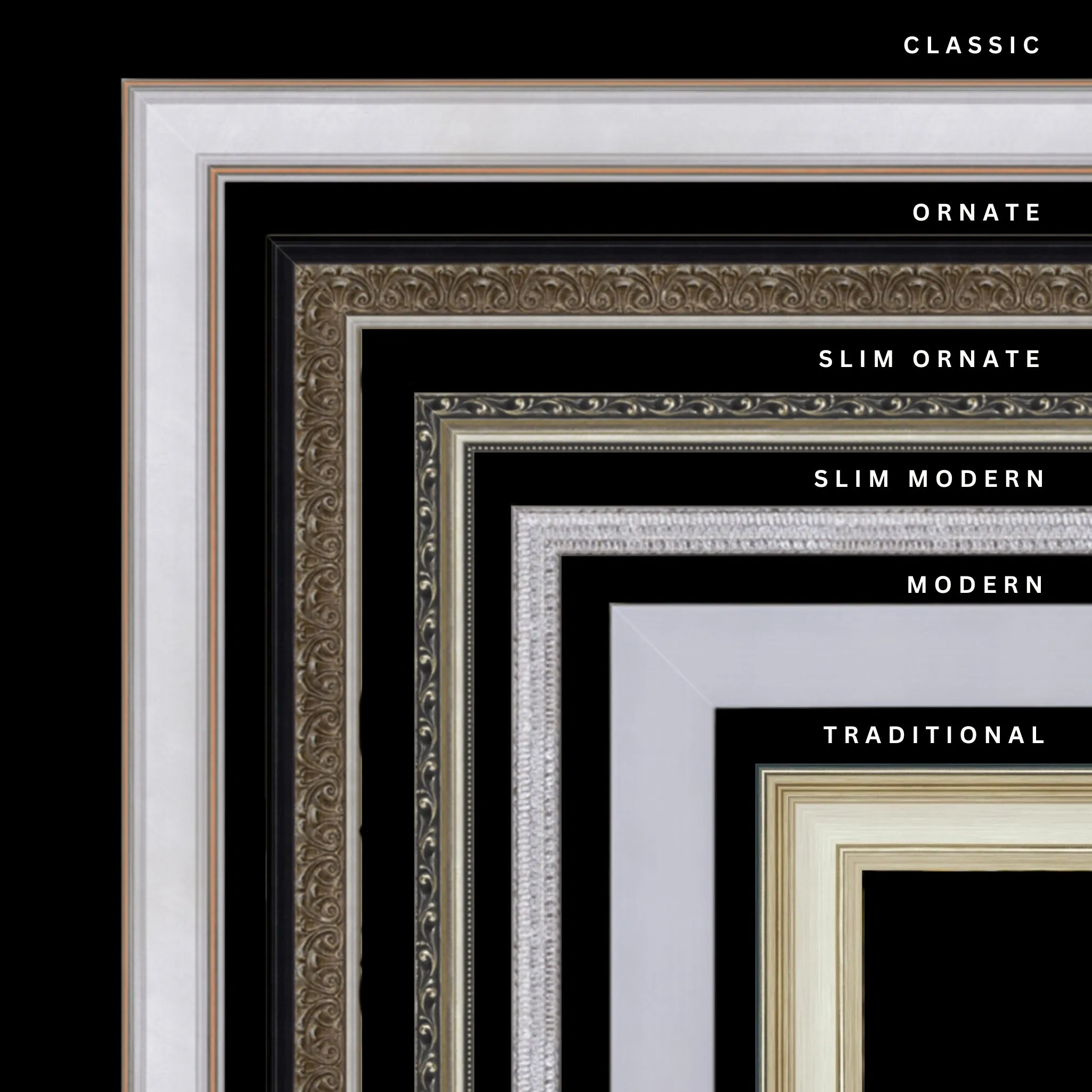 Silver 27x46 Picture Frame Ornate Traditional Classic Antique