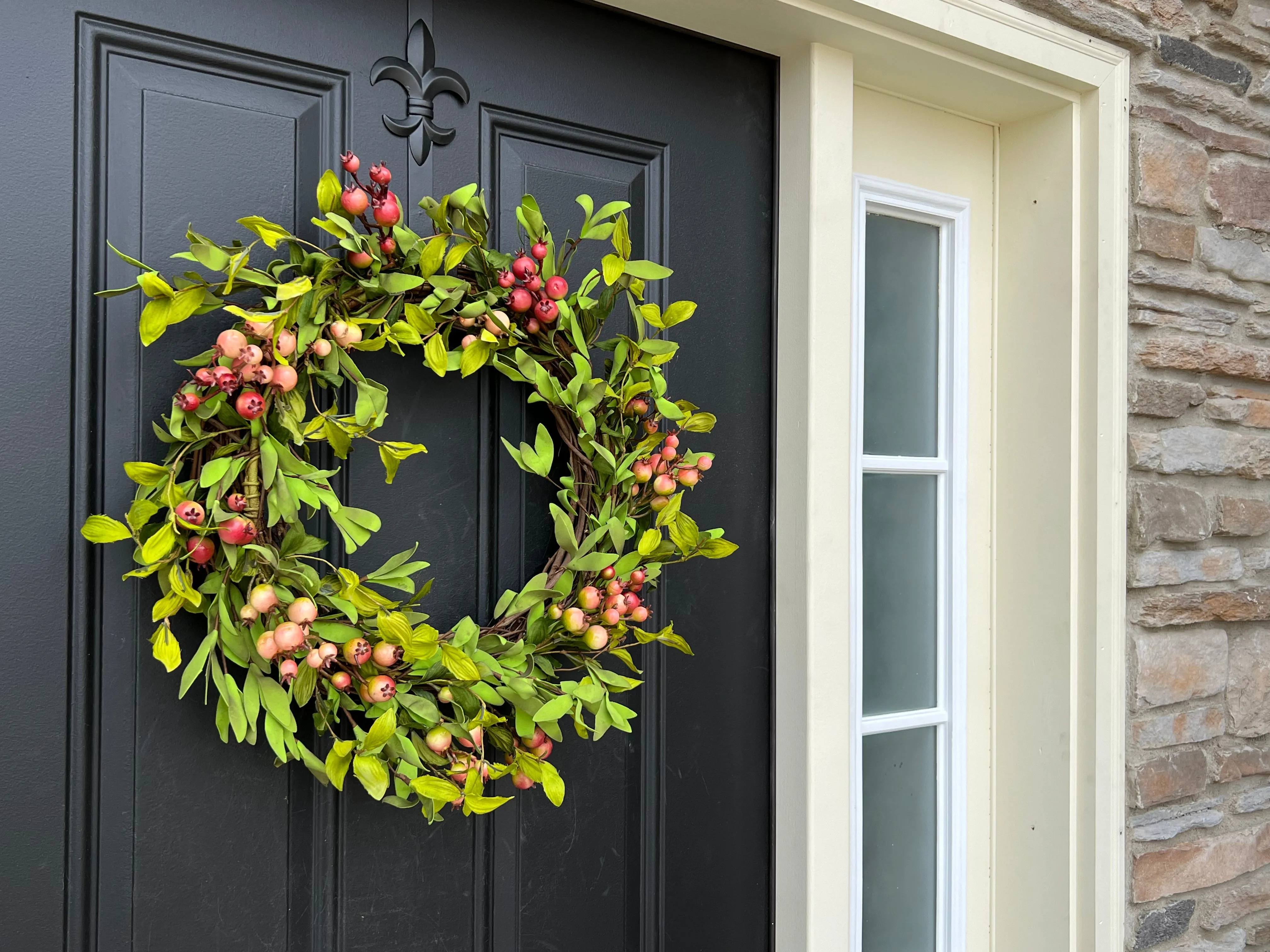 Simple Farmhouse Crabapple Wreath
