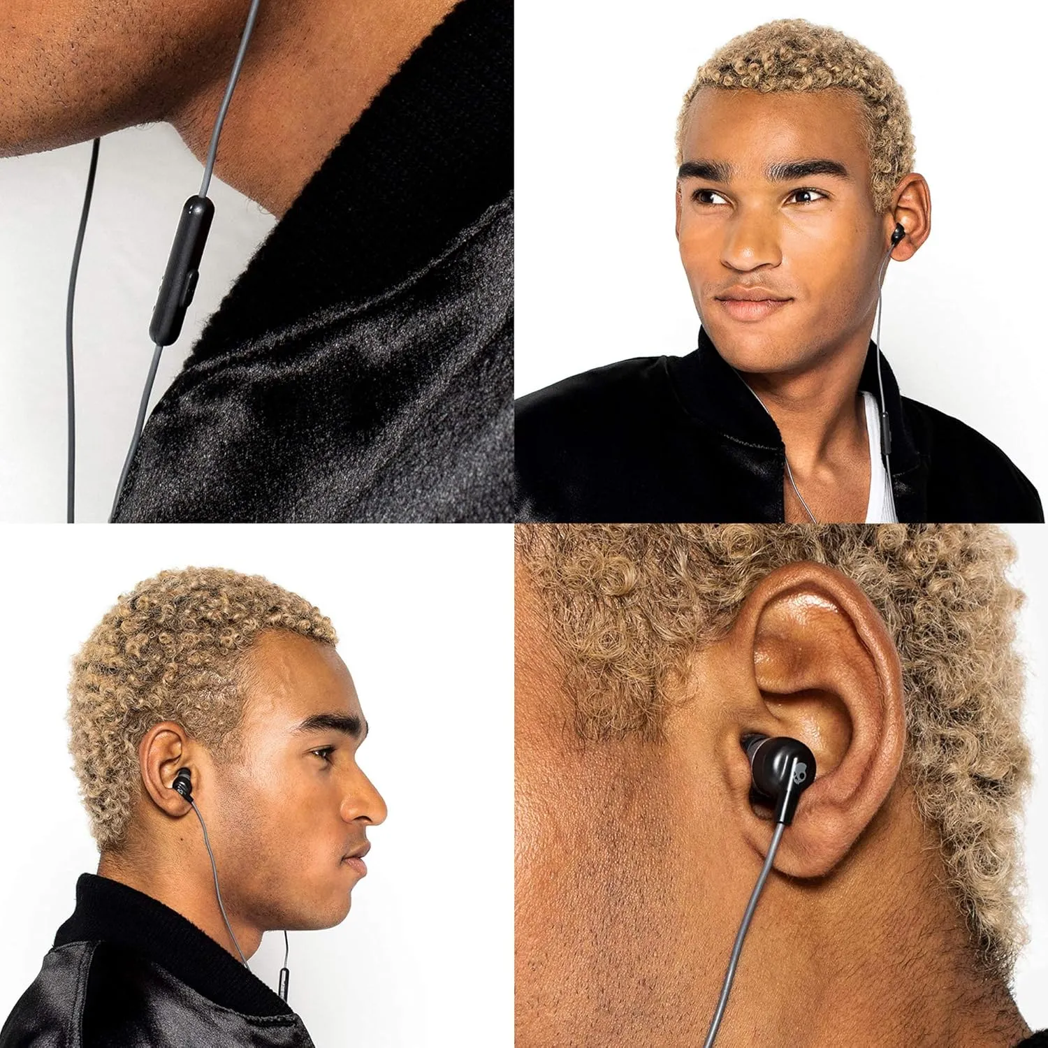 Skullcandy Inkd  Wired Earbuds with 3.5mm Plug, Noise Isolating Fit, Built-in Microphone Call and Track Control, Ear Gel Sizes Included for Custom Fit, Convenient for Travel (3 Pack) - Cobalt Blue