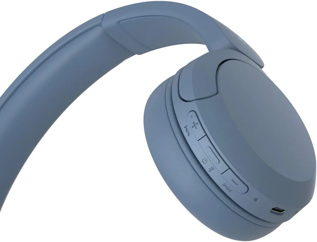 Sony WH-CH520 Wireless Headphones Bluetooth On-Ear Headset with Microphone, Blue