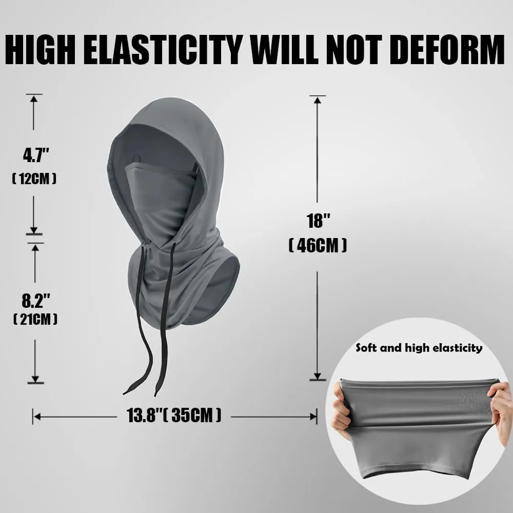 Sun UV Protective Balaclava Hood Mask Breathable Full Head Mask Face Cover for Men & Women Motorcycle Cycling Fishing