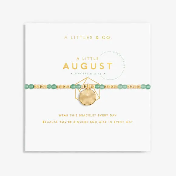 The August Birthstone Stretch Bracelet in Aventurine