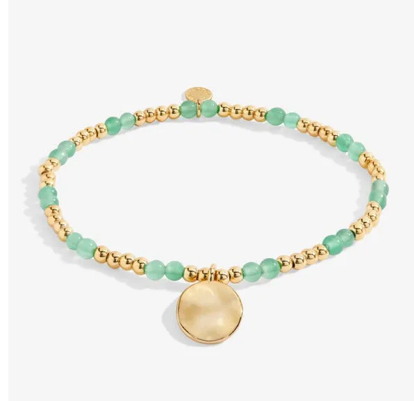 The August Birthstone Stretch Bracelet in Aventurine
