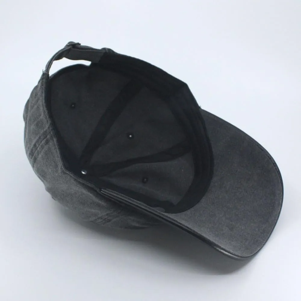 The Vintage Year Heavy Washed Wax Coated Cotton Adjustable Low Profile Men Women Baseball Cap