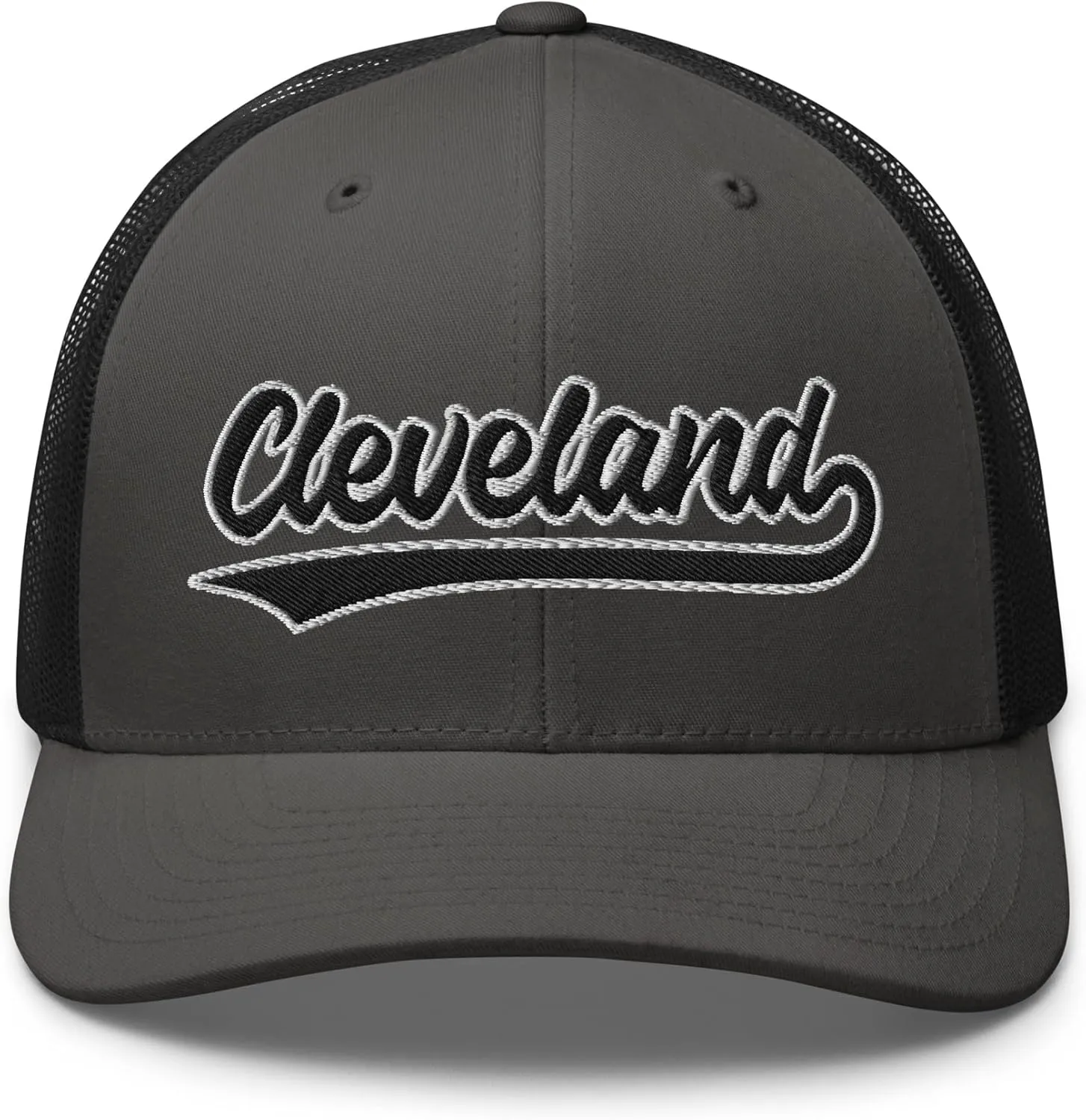 Vintage Cleveland Script Mesh Retro Cleveland Trucker Hat Cap