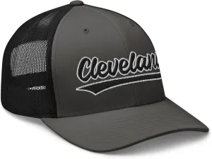 Vintage Cleveland Script Mesh Retro Cleveland Trucker Hat Cap