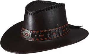 Vintage Western Cowboy Hat for Men Women Comfy Wide Brim Cowgirl Fedora Hats Wide Brim Felt Cowboy Hat for Women Men