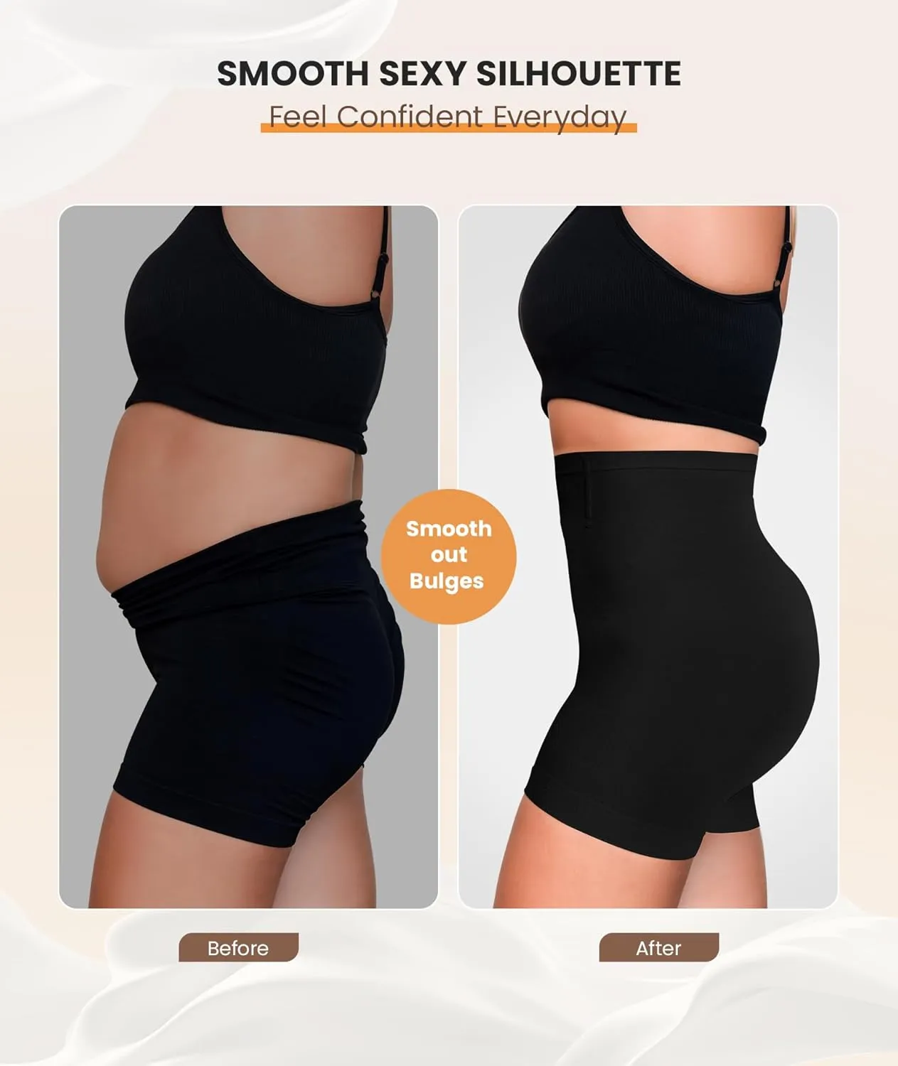 Womens Shapewear Tummy Control, Girdles for Women Body Shaper High Waist Shapewear Shorts Under Dress
