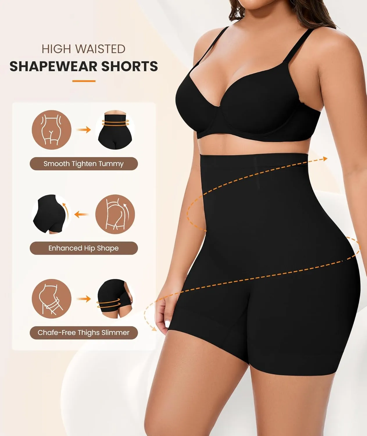 Womens Shapewear Tummy Control, Girdles for Women Body Shaper High Waist Shapewear Shorts Under Dress