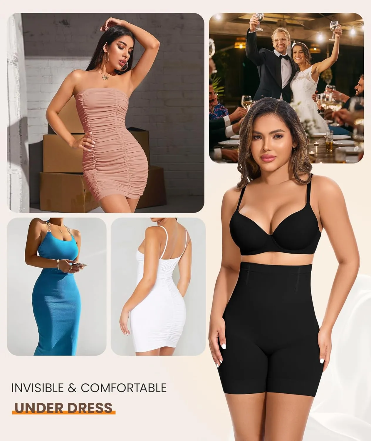 Womens Shapewear Tummy Control, Girdles for Women Body Shaper High Waist Shapewear Shorts Under Dress